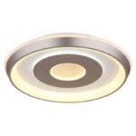 Plafonieră metal alb mat, plastic șampanie mat, opal, plastic oglindit, mai multe niveluri prin comutator de perete, funcție de memorie, oglindă centrală cu nisip de cristal, ø: 490mm, LED 40W 230V, sursă 4700lm, ieșire 1700lm, CCT 2700/4000/6500K - imagine 5