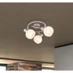 Spot bara, metal mat/sticla alba, D:280, H:190, exkl. 3xE27 40W 230V