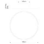 Plafoniera metal alb, plastic alb, funcție de memorie, reglabil, telecomandă, culori fixabile, D: 600, H: 105, incl.1xLED 48W 230V, sursă 3960lm, ieșire 3100lm, CCT 3.000-6.000 - imagine 6