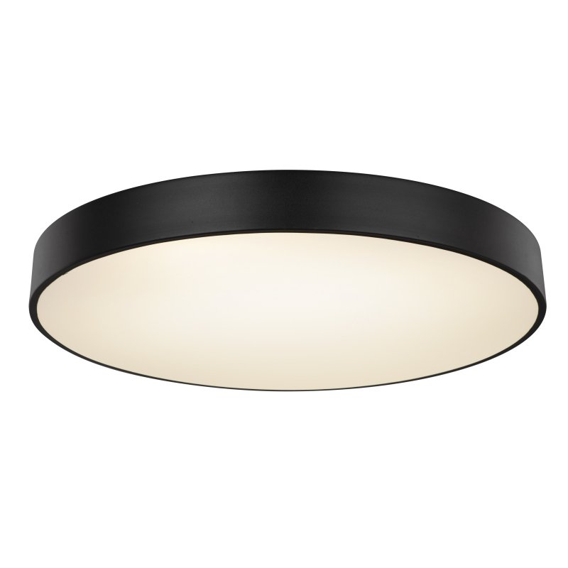 wiss-41744-48s-g25024 Plafoniera metal negru, plastic alb, funcție de memorie, reglabil, telecomandă, culori fixabile, D: 600, H: 105, incl.1xLED 48W 230V, sursă 3960lm, ieșire 3100lm, CCT 3.000-6.000 - imagine 1