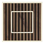 Plafonieră, metal negru mat, MDF cu efect de lemn închis, plastic opal, mai multe niveluri prin comutator de perete: cadru exterior, interior, ambele împreună; funcție de memorie, 450x450x60mm, incl. LED 36W 230V, sursă 3820lm, ieșire 1750lm, 3000K - imagine 5