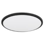 Plafonieră din plastic negru mat, plastic opal, ø: 350mm, H: 55mm, incl. LED 18W 230V, sursă 2050lm, 950lm, 3000K - imagine 3
