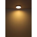 Plafonieră din plastic negru mat, plastic opal, ø: 350mm, H: 55mm, incl. LED 18W 230V, sursă 2050lm, 950lm, 3000K - imagine 5