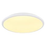 Plafonieră din plastic alb mat, plastic opal, ø: 350mm, H: 55mm, incl. LED 18W 230V, sursă 2050lm, 950lm, 3000K