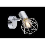 Spot crom,grilaj crom, WxH: 100x130, AL: 150, excl 1xE14 40W 230V - imagine 4