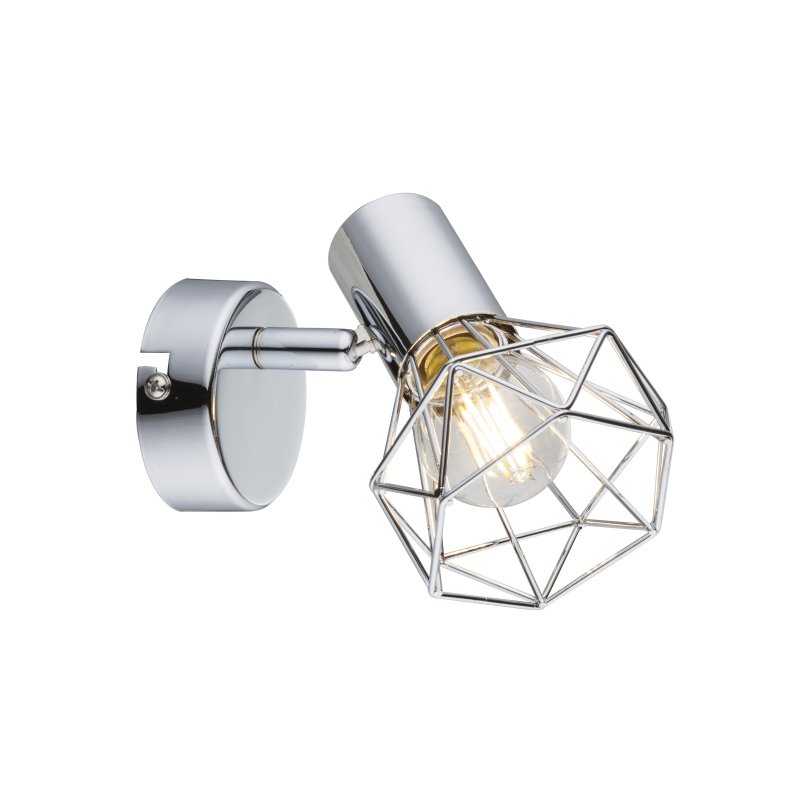 xara-i-54802-1-g19375 Spot crom,grilaj crom, WxH: 100x130, AL: 150, excl 1xE14 40W 230V - imagine 1