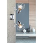 Spot crom,grilaj crom, LxH: 255x150, excl 2xE14 40W 230V