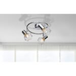 Spot crom,grilaj crom, D: 250, H: 150, excl 3xE14 40W 230V - imagine 2