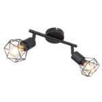 Spot bara, metal negru, LxBxH:220x80x180, exkl. 2xE14 40W 230V
