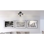 Plafoniera, metal negru, D:360, H:200, exkl. 3xE14 40W 230V - imagine 2