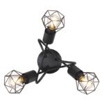 Plafoniera, metal negru, D:360, H:200, exkl. 3xE14 40W 230V - imagine 4