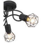 Plafoniera, metal negru, D:360, H:200, exkl. 3xE14 40W 230V - imagine 5