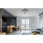 Plafonieră Xara I, Negru-wenge, E14 3x40W, Ø230mm, Globo - imagine 2