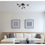 Plafoniera, metal negru, D:630, H:180, exkl. 6xE14 40W 230V - imagine 2