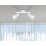 Spot bara, metal alb, LxBxH:220x80x180, exkl. 2xE14 40W 230V