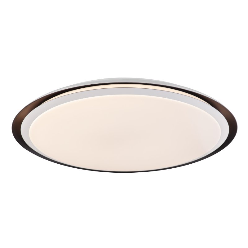 xaver-41359-40rgbsh-g25508 Plafoniera metal alb, metal negru, acril alb alb, Google Assistant+Alexa, cu control vocal și APP, cronometru, dimabil, telecomandă, schimbător de culori, culori fixabile, D: 560, H: 85, incl.1xLED 40W 230V, sursă 4400lm, CCT 3000-4000-6500K - imagine 1