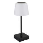 Lampă de masă plastic negru mat, aluminiu negru mat, plastic opal, touch on/off, touch dimmer, excl. adaptor, USB-A 2.0/USB-C, încărcare aprox. 4 ore, iluminare aprox. 4 ore, ø 85mm, 255mm, incl. LED 2W 230V, sursă 120lm, ieșire 100lm, CCT 3000-6500K - imagine 3