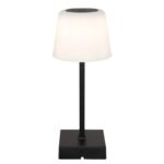 Lampă de masă plastic negru mat, aluminiu negru mat, plastic opal, touch on/off, touch dimmer, excl. adaptor, USB-A 2.0/USB-C, încărcare aprox. 4 ore, iluminare aprox. 4 ore, ø 85mm, 255mm, incl. LED 2W 230V, sursă 120lm, ieșire 100lm, CCT 3000-6500K - imagine 4
