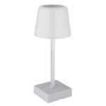 Lampă de masă plastic argintiu mat, aluminiu argintiu mat, plastic opal, touch on/off, touch dimmer, excl. adaptor, USB-A 2.0/USB-C, încărcare aprox. 4 ore, iluminare aprox. 4 ore, ø 85mm, 255mm, LED 2W 230V, sursă 120lm, ieșire 100lm, CCT 3000-6500K - imagine 3
