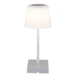 Lampă de masă plastic argintiu mat, aluminiu argintiu mat, plastic opal, touch on/off, touch dimmer, excl. adaptor, USB-A 2.0/USB-C, încărcare aprox. 4 ore, iluminare aprox. 4 ore, ø 85mm, 255mm, LED 2W 230V, sursă 120lm, ieșire 100lm, CCT 3000-6500K - imagine 4