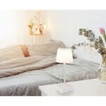 Lampă de masă plastic alb mat, aluminiu alb mat, plastic opal, touch on/off, touch dimmer, excl. adaptor, USB-A 2.0/USB-C, încărcare aprox. 4 ore, iluminare aprox. 4 ore, ø 85mm, H: 255mm, incl. LED 2W 230V, sursă 120lm, ieșire 100lm, CCT 3000-6500K - imagine 2