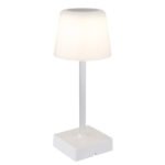 Lampă de masă plastic alb mat, aluminiu alb mat, plastic opal, touch on/off, touch dimmer, excl. adaptor, USB-A 2.0/USB-C, încărcare aprox. 4 ore, iluminare aprox. 4 ore, ø 85mm, H: 255mm, incl. LED 2W 230V, sursă 120lm, ieșire 100lm, CCT 3000-6500K