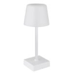 Lampă de masă plastic alb mat, aluminiu alb mat, plastic opal, touch on/off, touch dimmer, excl. adaptor, USB-A 2.0/USB-C, încărcare aprox. 4 ore, iluminare aprox. 4 ore, ø 85mm, H: 255mm, incl. LED 2W 230V, sursă 120lm, ieșire 100lm, CCT 3000-6500K - imagine 3