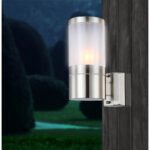 Aplica de exterior din oțel inoxidabil, sticlă, IP44, LxWxH: 102x155x240, AL: 155, excl 1xE27 60W 230V - imagine 2