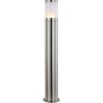Stalp de exterior din oțel inoxidabil, sticlă, IP44, D: 140, H: 800, excl 1xE27 60W 230V