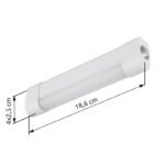 Lumină sub dulap, plastic alb mat, comutator cu buton, comutator în trepte, excl. adaptor, USB-A 2.0/USB-C, funcții suplimentare: 3 trepte pentru comutare, cu magnet. LxLxA: 186x25x40mm, LED 2W 230V, sursă 185lm, ieșire 122lm, CCT 3000/4000/7000K - imagine 6