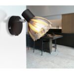 Aplică Zachery, Negru mat, E14 1x40W, H125mm, Globo