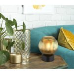 Lampă de masă metal negru mat, glob de sticlă verde, alb, cablu PVC negru, întrerupător pe cablu, ø: 150mm, H: 170mm, lungime cablu 1500mm, fără 1x E27 25W 230V - imagine 2
