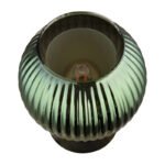 Lampă de masă metal negru mat, glob de sticlă verde, alb, cablu PVC negru, întrerupător pe cablu, ø: 150mm, H: 170mm, lungime cablu 1500mm, fără 1x E27 25W 230V - imagine 5