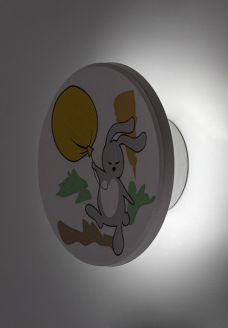 71100-4-1 Hopply,ind.wall, LED9W, D12cm, bunny 71100 - imagine 1