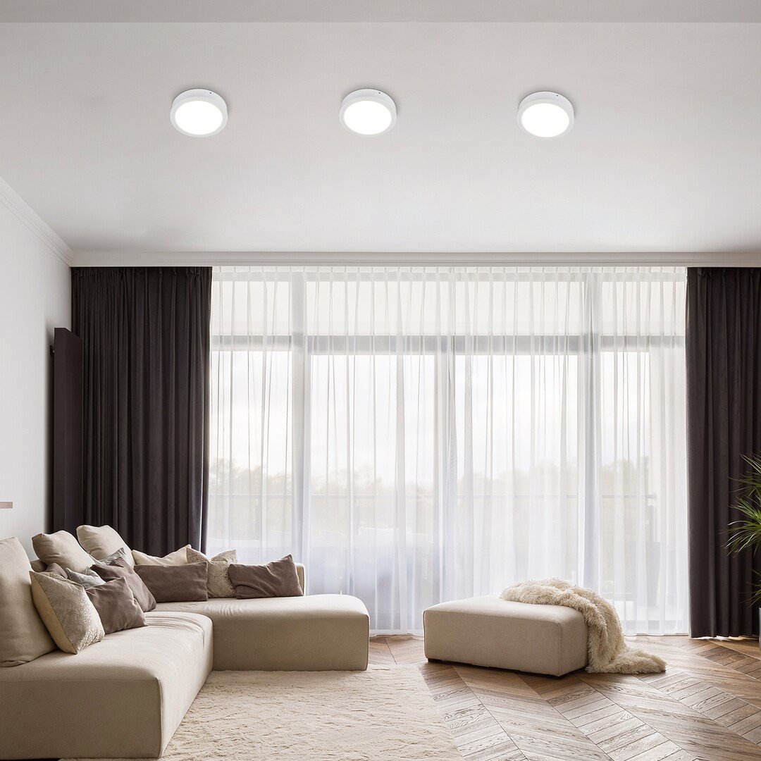 71194-e-1 Spot Shaun2, Aplicat, Alb, LED 24W, 4000K, Ø220mm Rabalux - imagine 1