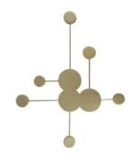 Amadeo,ind.ceil. LED21W, 96x74,5cm, gold 71276
