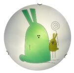 Lampă copii Flappy, Alb, E27 2x60W, Rabalux - imagine 4