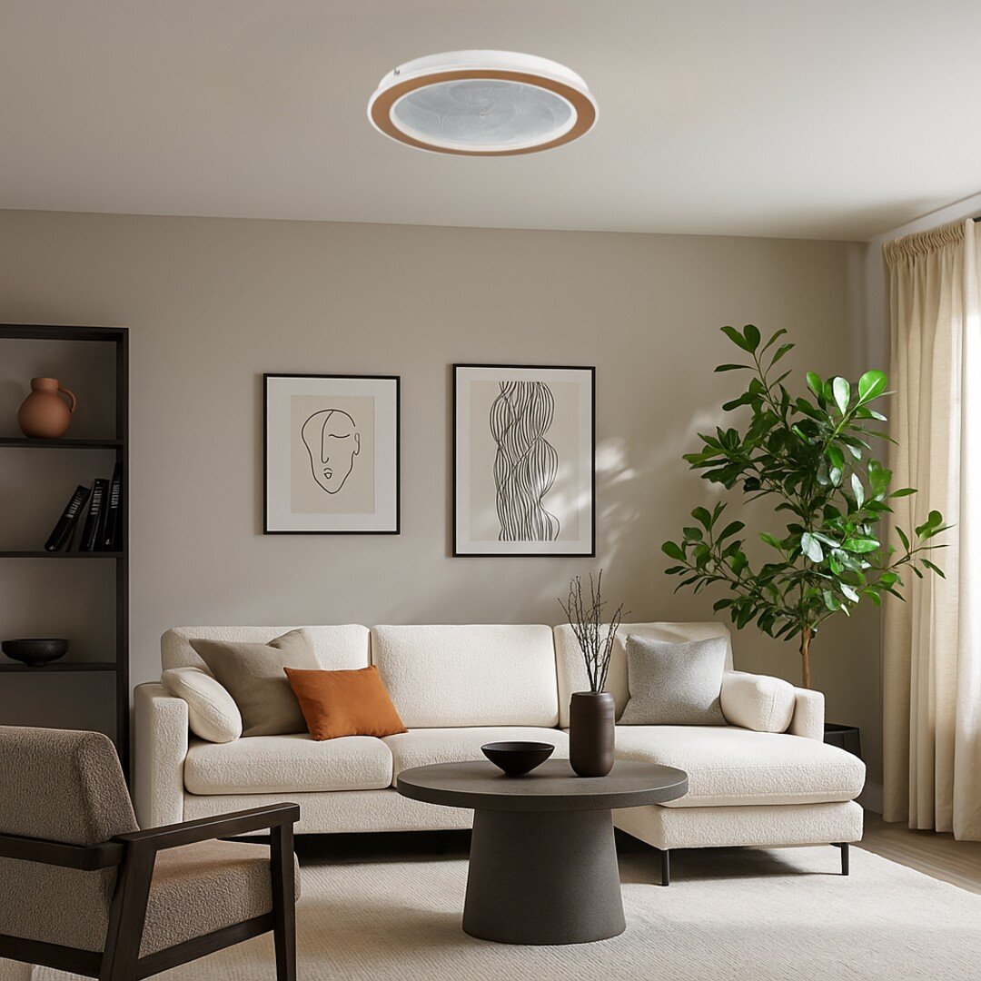 71281-e-1 Efrael,ind.ceil. LED24W, D40cm, gold 71281 - imagine 1