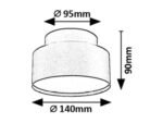 Ovidia,ind.ceil. LED24W, H9cm, black 71320 - imagine 6