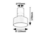 Ovidia,ind.ceil. LED10W, H17cm, black 71321 - imagine 5
