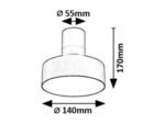 Ovidia,ind.ceil. LED16W, H17cm, black 71322 - imagine 7