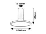 Ovidia,ind.ceil. LED20W, H17cm, black 71323 - imagine 7