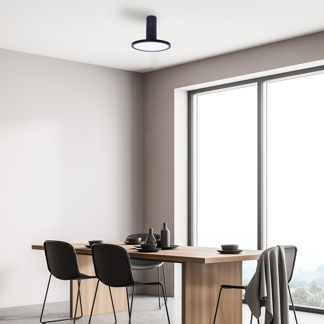 71323-e Ovidia,ind.ceil. LED20W, H17cm, black 71323 - imagine 1