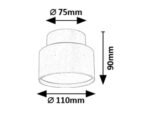 Ovidia,ind.ceil. LED16W, H9cm, white 71324 - imagine 6