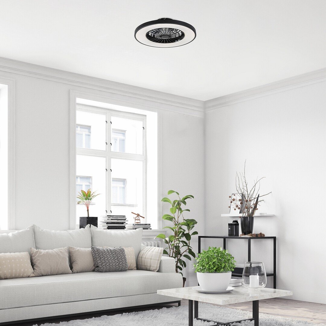 71334-e Plafonieră cu Ventilator Dalfon2, Negru, LED 72W, Ø540mm, Rabalux - imagine 1