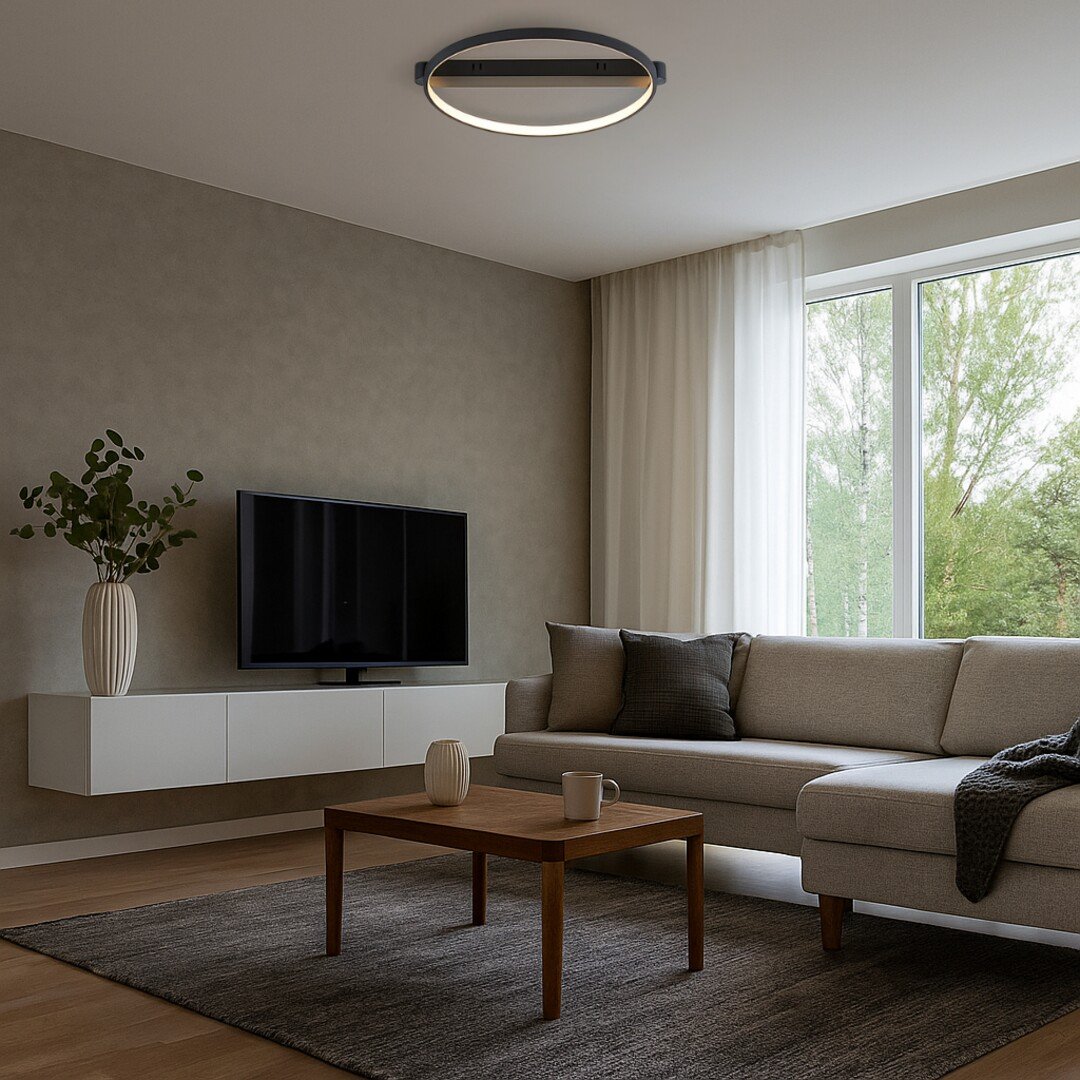 71344-e-1 Beliza,ind.ceil. LED45W, D50cm, black 71344 - imagine 1