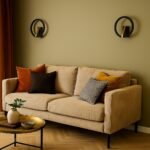 Renara,ind.wall, 8W, H23cm, black/gold 71350
