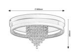Maribell,ind.ceil. LED30W, black, D40cm 71353 - imagine 7