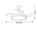 FLUARA, pendul cu ventilator, D48cm 71364 - imagine 4