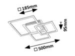 Ottavia,ind.ceil. LED40W, 50x50cm 71371 - imagine 6